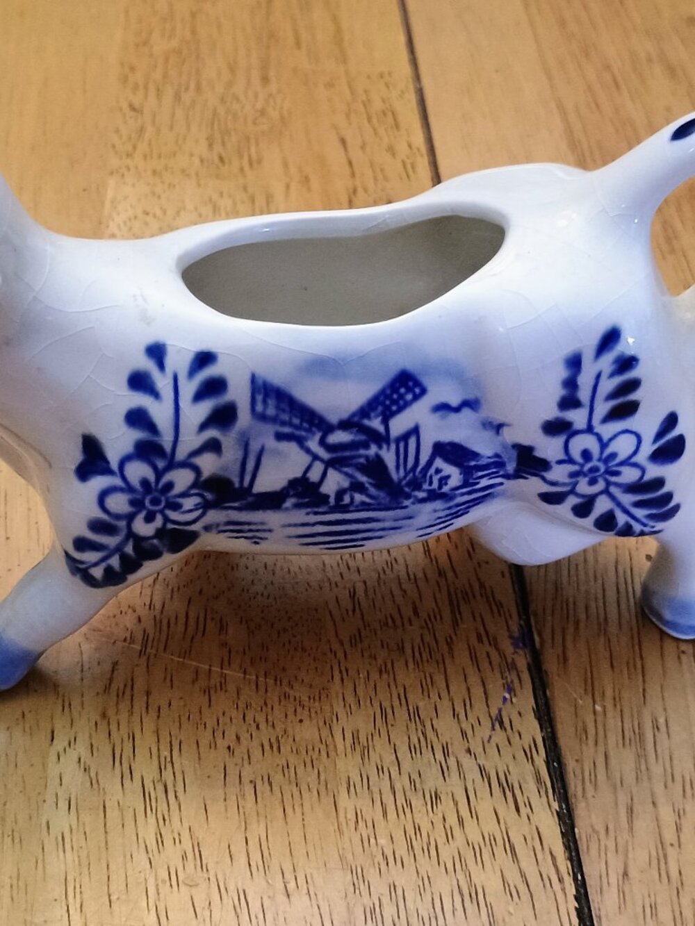 Vintage Delft Hand-painted Cow Creamer